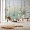 Blue Birch Mural Wallpaper - room preview 02