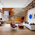 Leaves Falling Mural Wallpaper - room preview 02