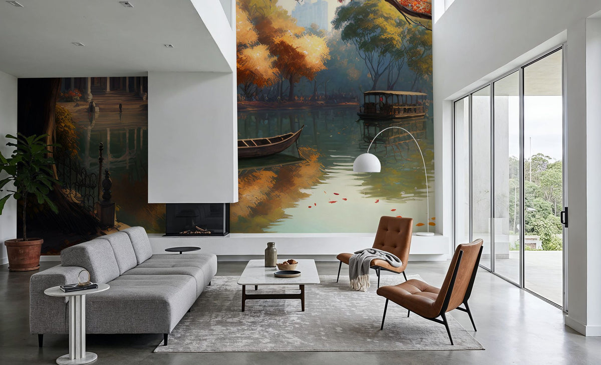 Silent Lake Mural Wallpaper - room preview 02