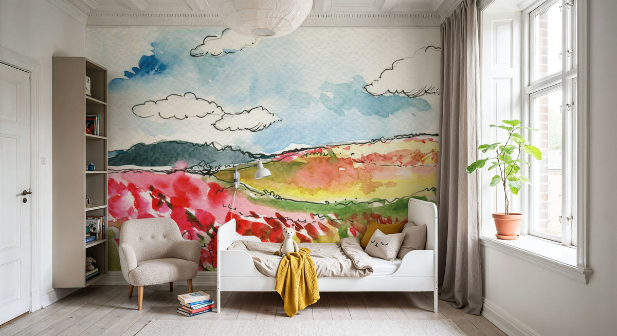 Wind Across the Meadow Mural Wallpaper - room preview 02