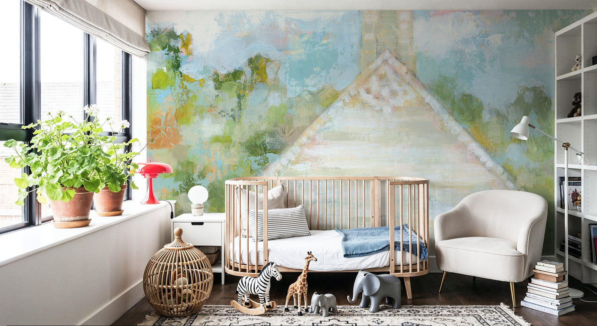 Little White Church Mural Wallpaper - room preview 02