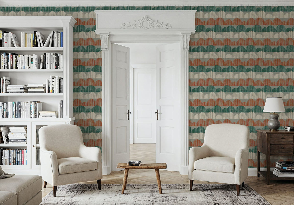 Woodland Horizons Gray Mural Wallpaper - room preview 02