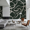 Beige Circles Mural Wallpaper - room preview 02