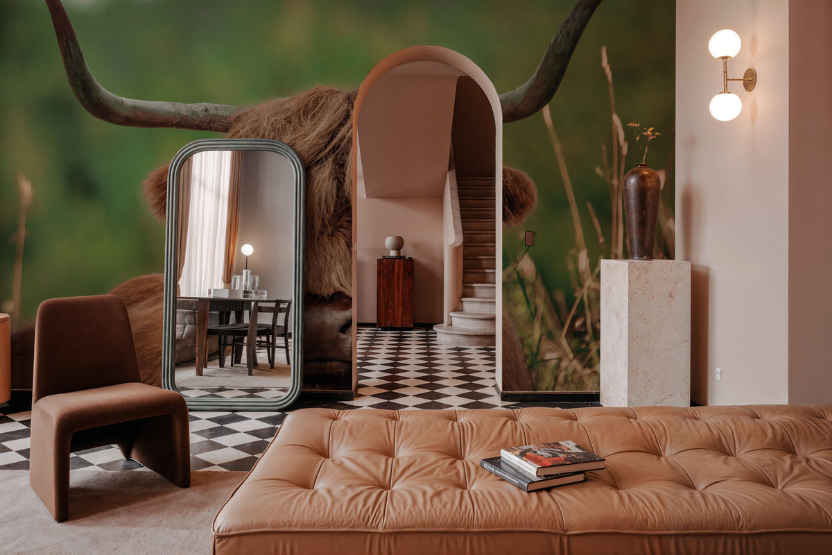 Highland Meadow Portrait Mural Wallpaper - room preview 02
