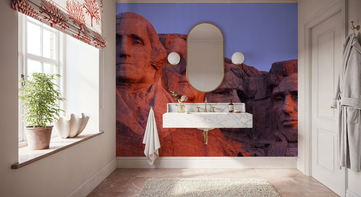Mount Rushmore At Sunset Mural Wallpaper - room preview 02