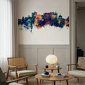 Milton Keynes England Skyline Blue & Bronze Mural Wallpaper - room preview 02