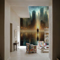 Lost Moments in Twilight Rain Mural Wallpaper - room preview 02