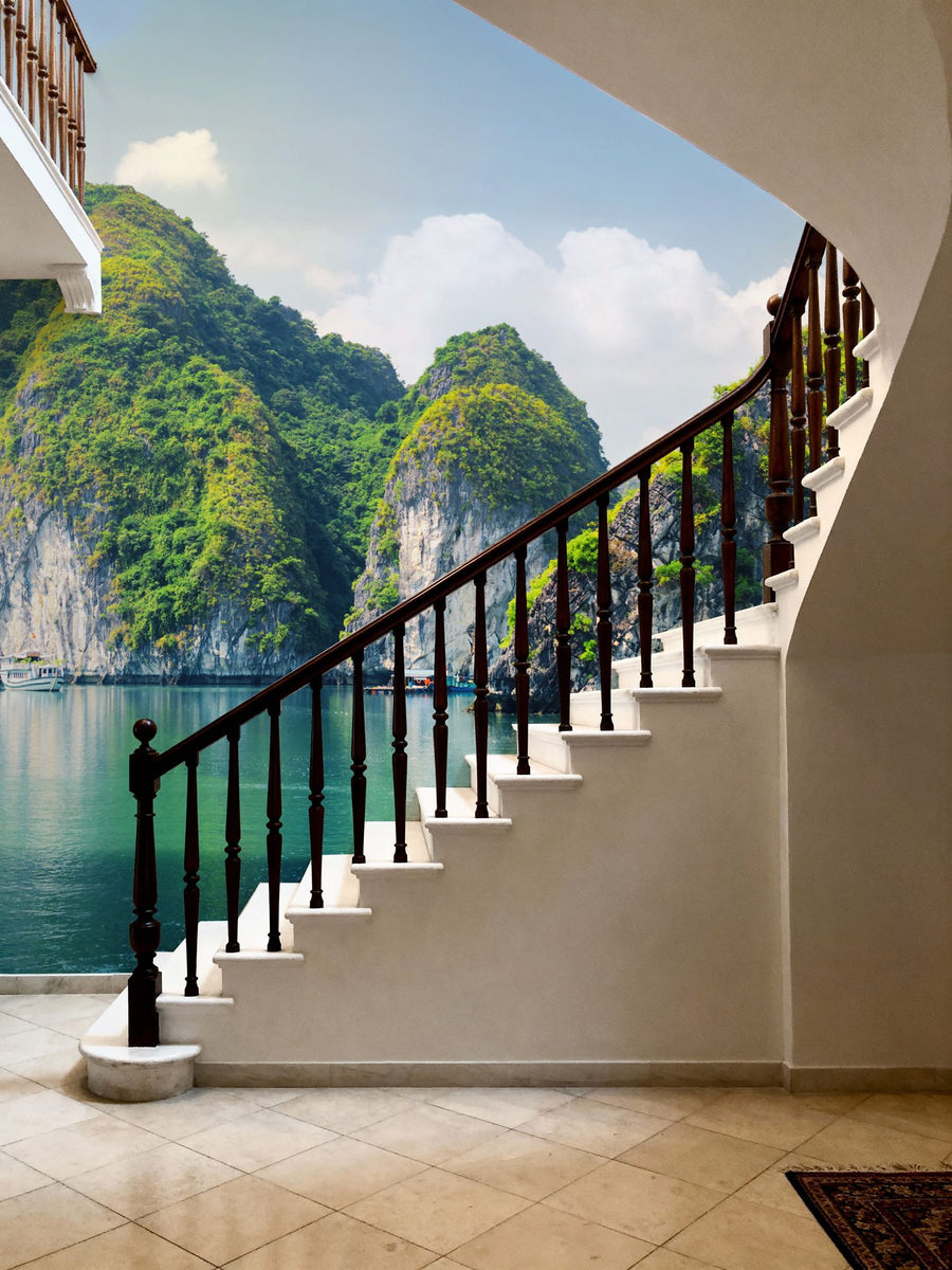 Beach Wallpaper Mural – Coastal Wall Mural – Tropical Bay