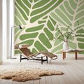 Leaf Vein Mosaic Mural Wallpaper - room preview 02