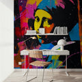 Girl with an Abstract Pearl Mural Wallpaper - room preview 02
