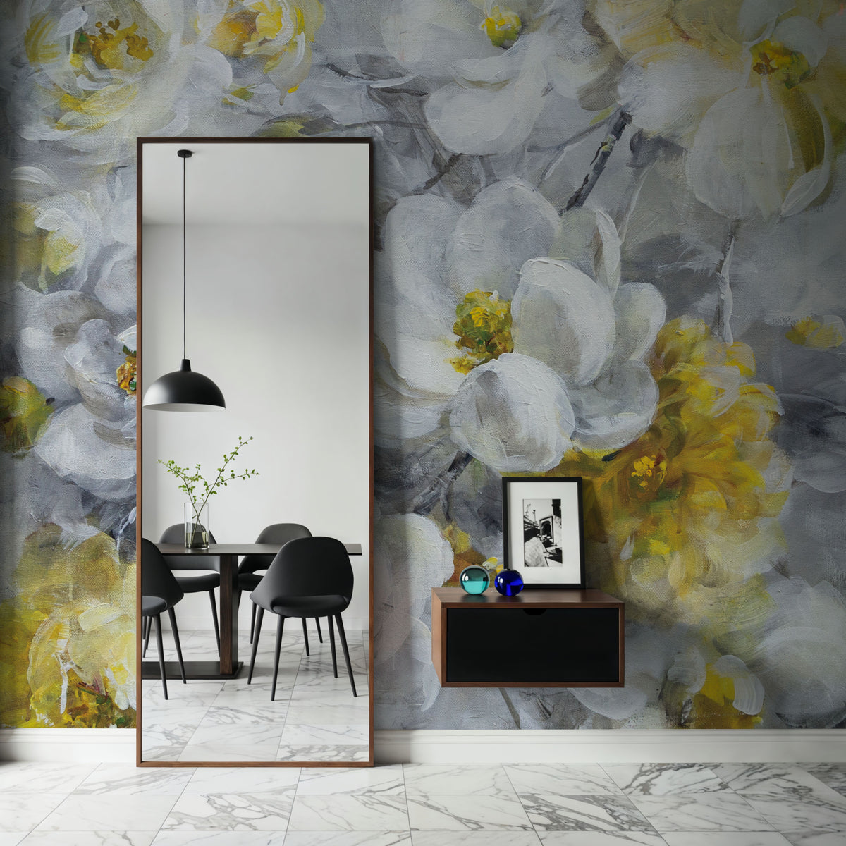 Blooming Beautiful Mural Wallpaper - room preview 02