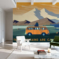 The Mountains Are Calling Mural Wallpaper - room preview 02