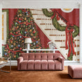 Home For the Holidays IV Mural Wallpaper - Red Tone - room preview 02