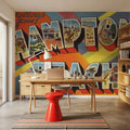 Greetings From Hampton Beach Mural Wallpaper - room preview 02