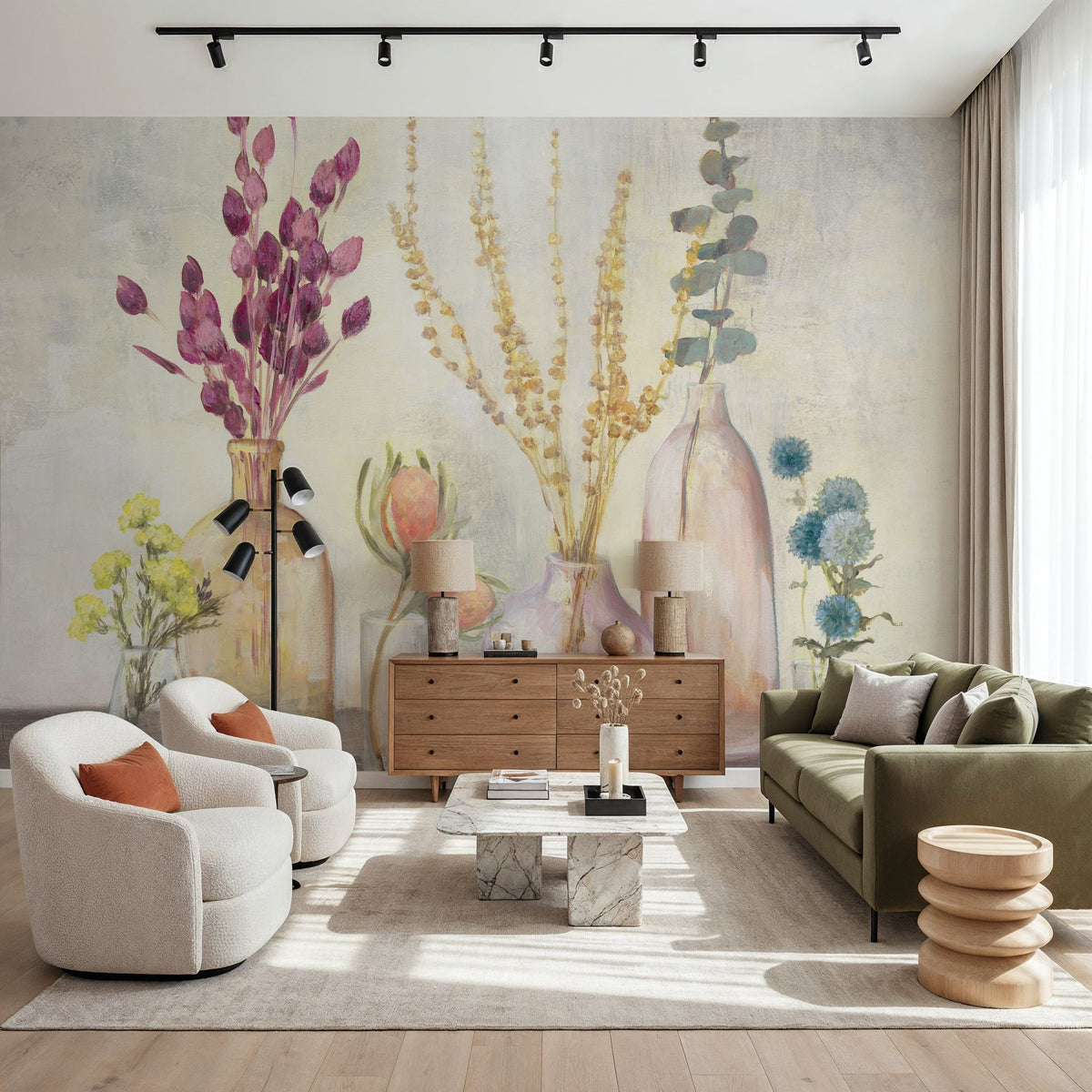 Purple Autumn Greenhouse Mural Wallpaper - room preview 02