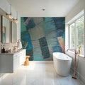 Abstract Stroke Texture Painting, Warm Mural Wallpaper - room preview 02