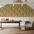 Autumn Berries, Red Mural Wallpaper - room preview 02