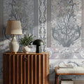 Plant Fantasy Ornament, Gray Mural Wallpaper - room preview 02