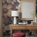 Dahlia Days, Rosy Fudge Mural Wallpaper - room preview 02