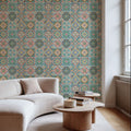 Tiles in Color Mural Wallpaper - room preview 02