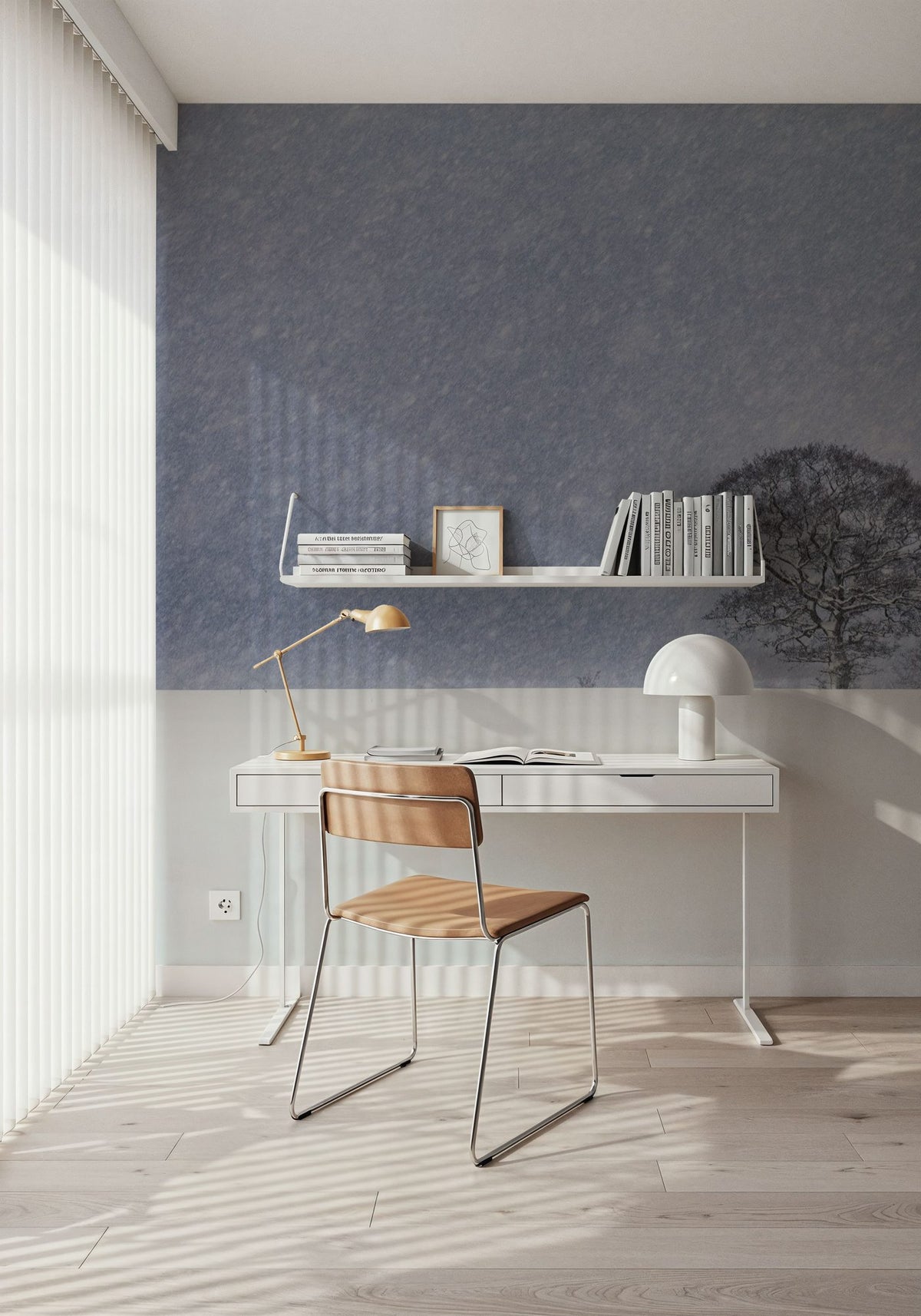 Winter's Pair Mural Wallpaper - room preview 02