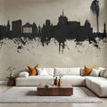 Geneva Switzerland Skyline Concrete Mural Wallpaper - room preview 02