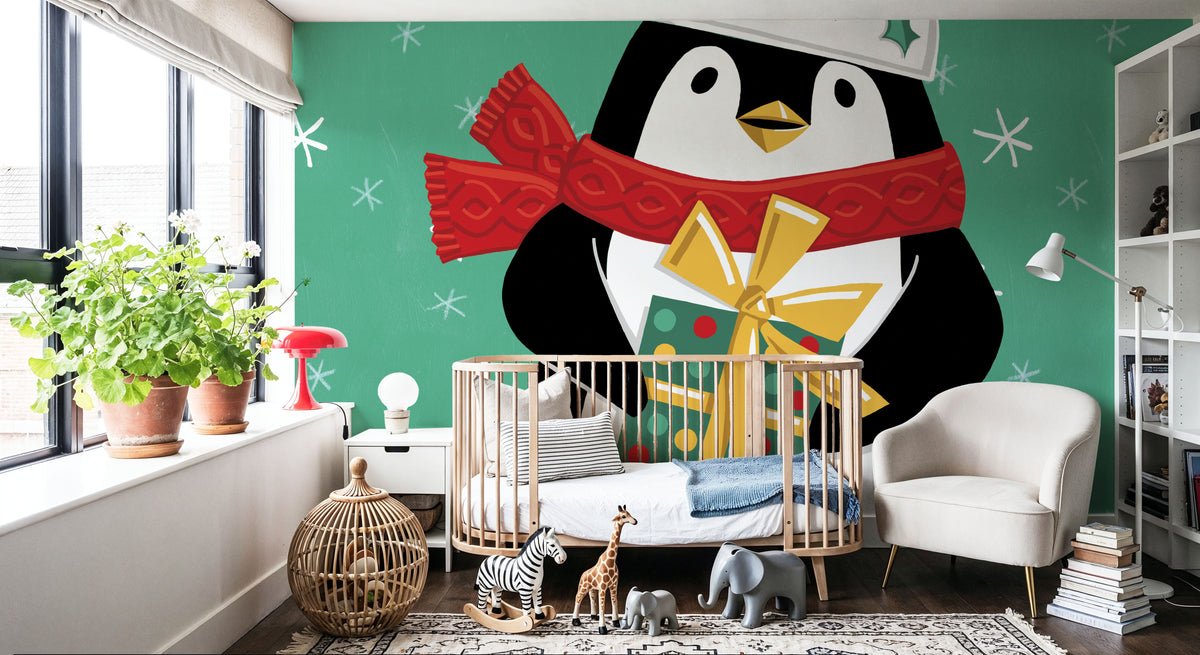 Festive Christmas IV Mural Wallpaper - room preview 02
