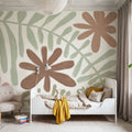 Fern and Flower Mural Wallpaper - room preview 02