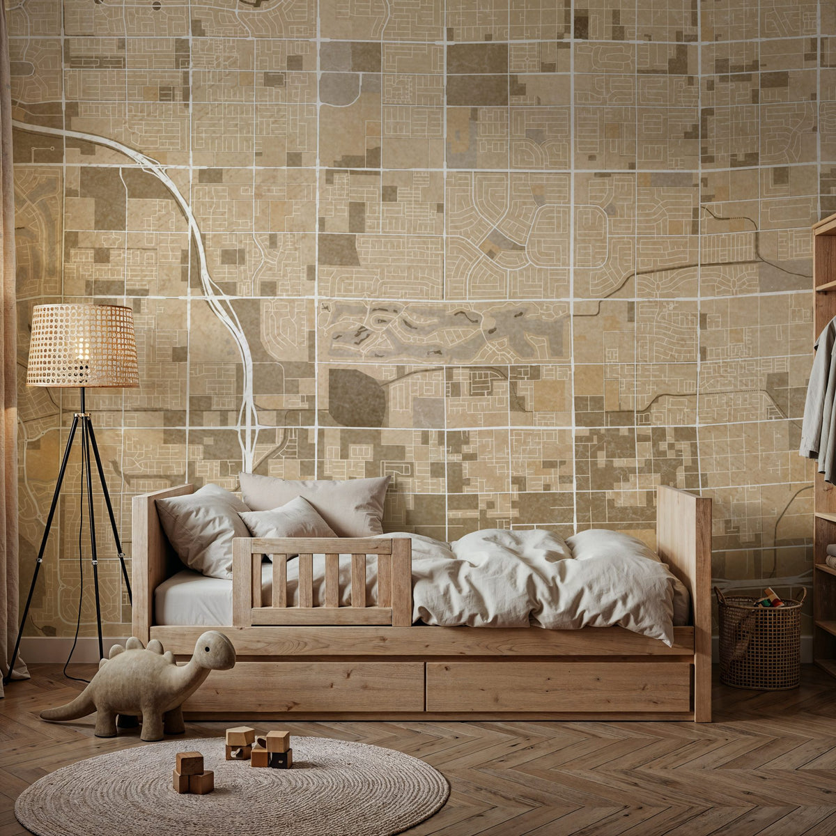 Spring Valley Ochre Mural Wallpaper - room preview 02