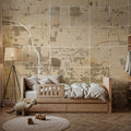 Spring Valley Ochre Mural Wallpaper - room preview 02