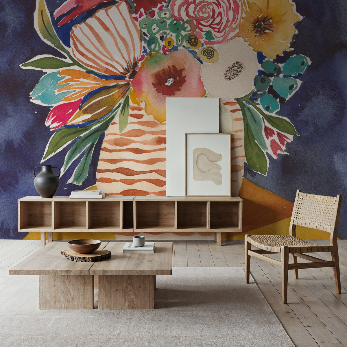 Best Friend Florals Mural Wallpaper - room preview 02
