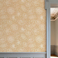 Sky Flowers Gold Mural Wallpaper - room preview 02