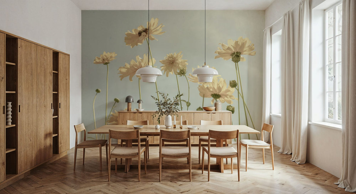 Yellow and Sky Mural Wallpaper - room preview 02