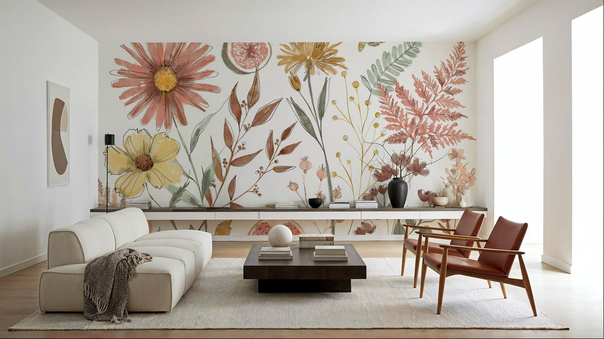 Full Bloom I Mural Wallpaper - room preview 02