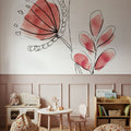 Line Flower II Mural Wallpaper - room preview 02