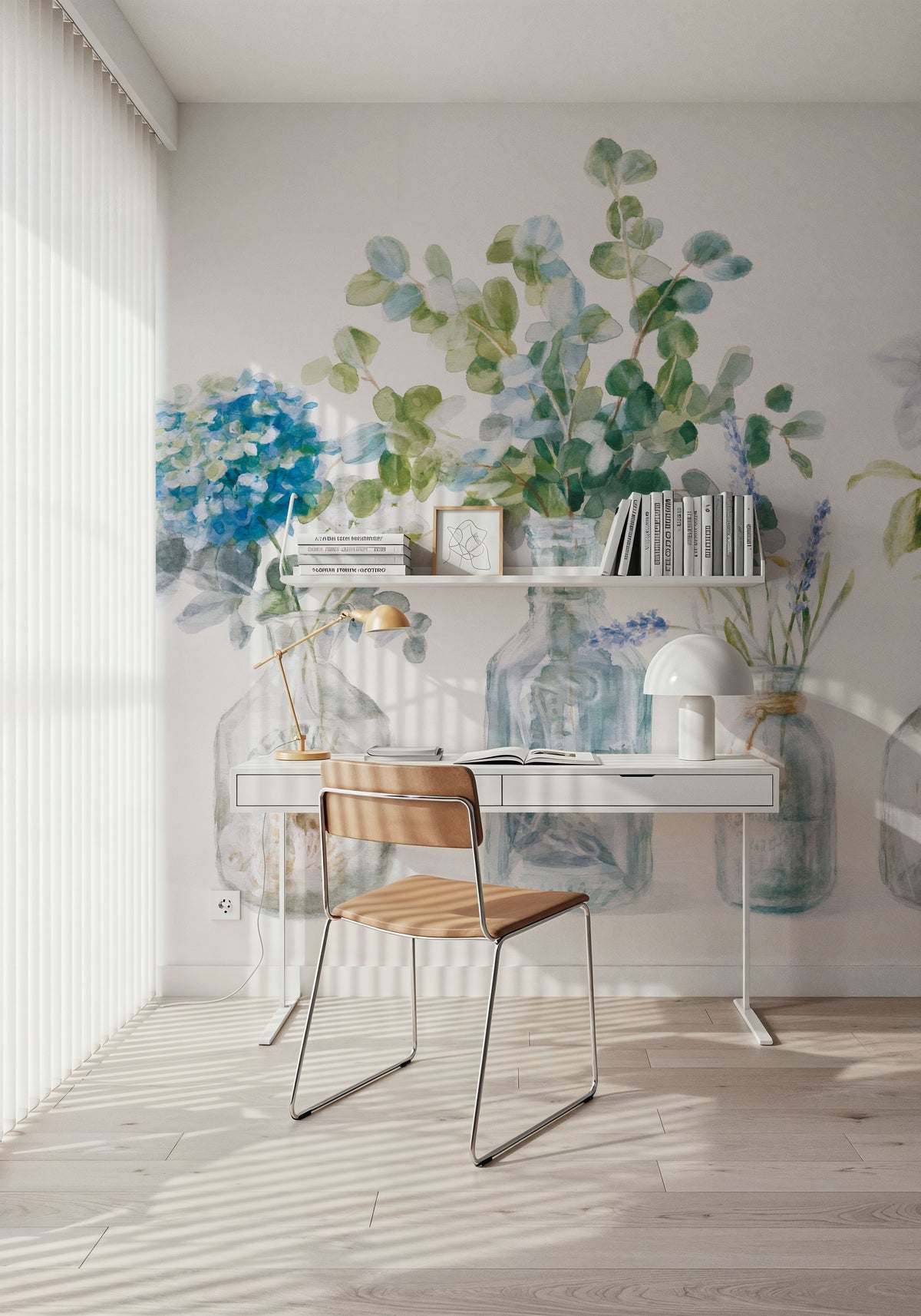 Beach Flowers I Mural Wallpaper - room preview 02