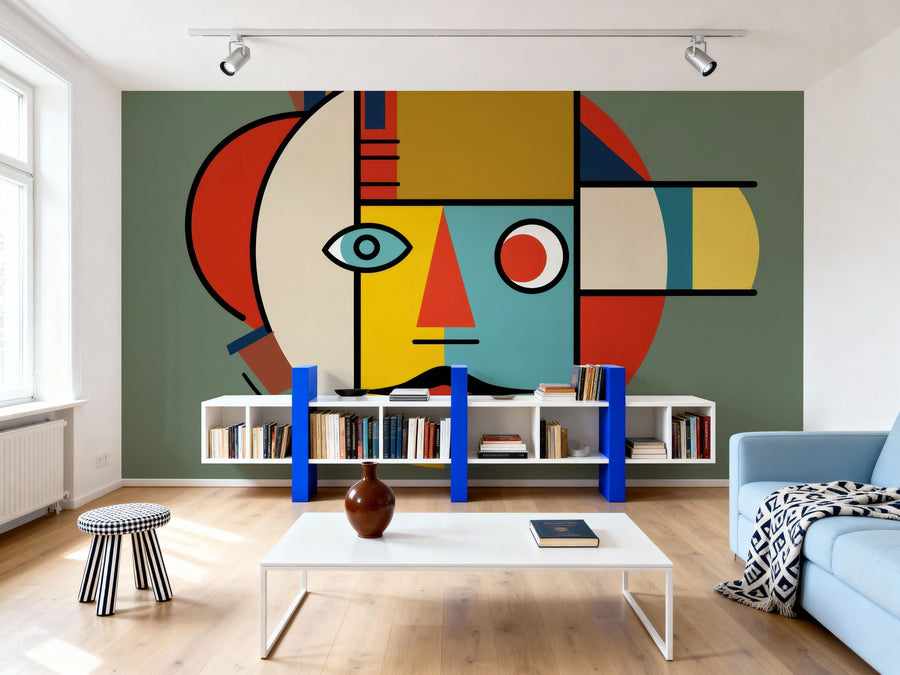 Abstract Wallpaper Mural – Modern Art Wall Mural – Hello Mr Robot