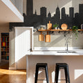 Oklahoma City Skyline Concrete Mural Wallpaper - room preview 02