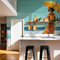 Umbrella At the Beach Mural Wallpaper - room preview 02