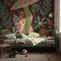 Floralscape Fairies III Dark Mural Wallpaper - room preview 02