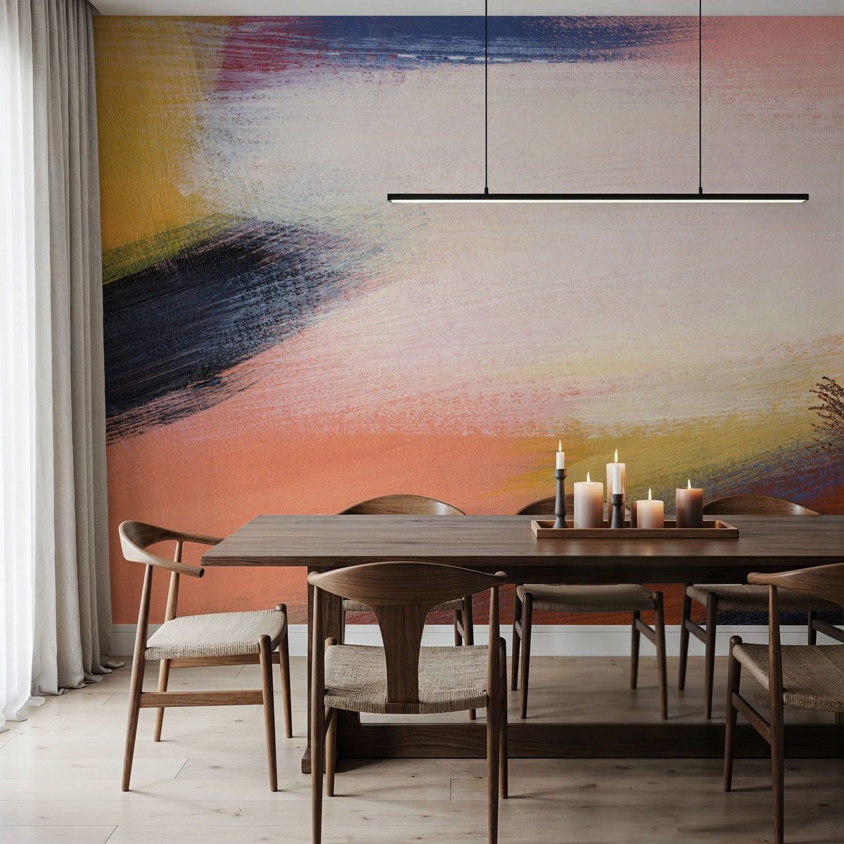 Caramel Ocean Mural Wallpaper - room preview 02