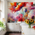 Intense Floral Radiance Mural Wallpaper - room preview 02