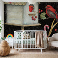 Holiday Wings VI Dark Mural Wallpaper - room preview 02