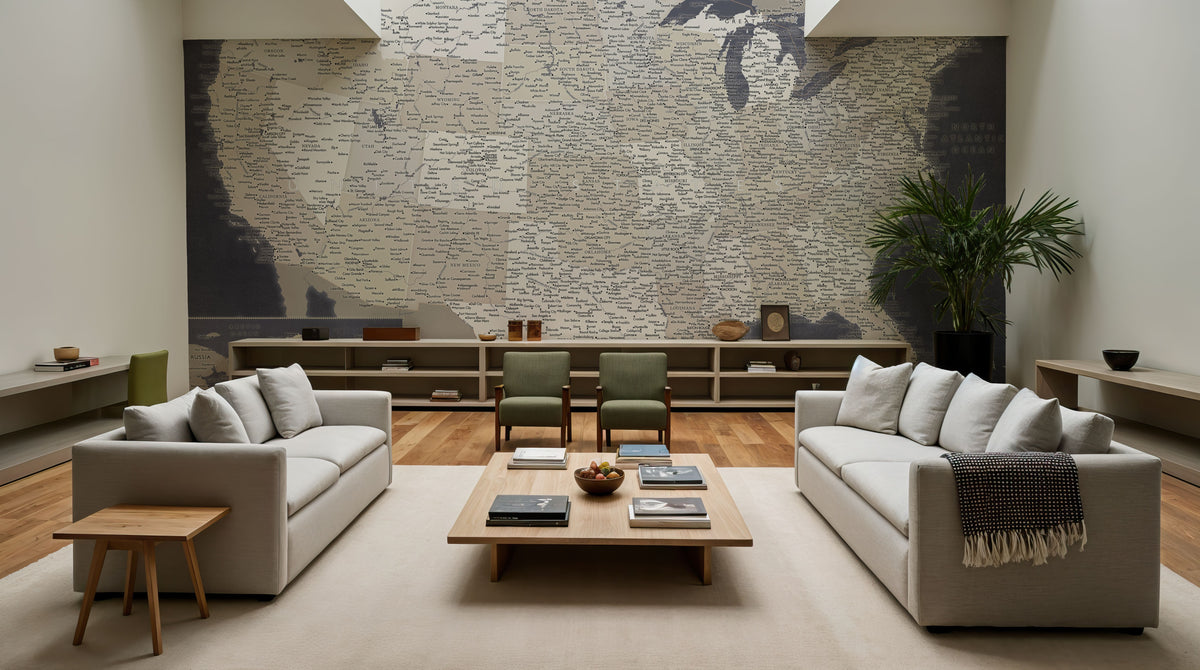 US Map Detailed - Glynn Mural Wallpaper - room preview 02