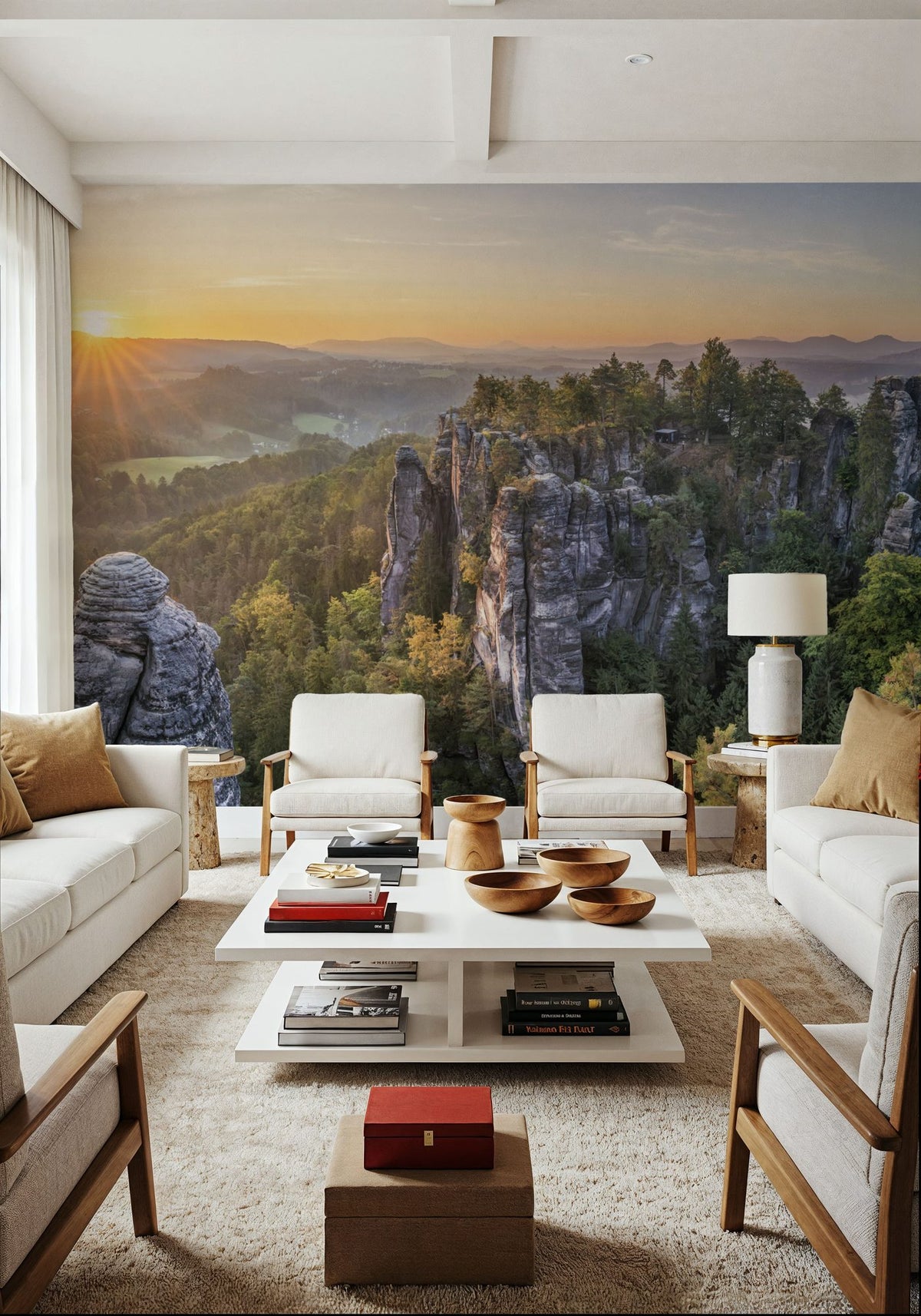 Saxon Sunset Mural Wallpaper - room preview 02