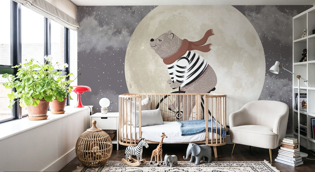 The Bravest Bear Mural Wallpaper - room preview 02