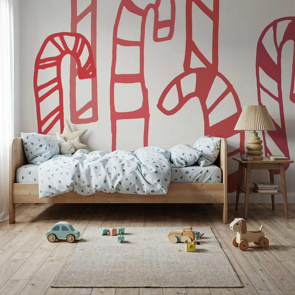 Peppermint Christmas Mural Wallpaper - room preview 02