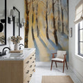 Winterlight Woods Mural Wallpaper - room preview 02