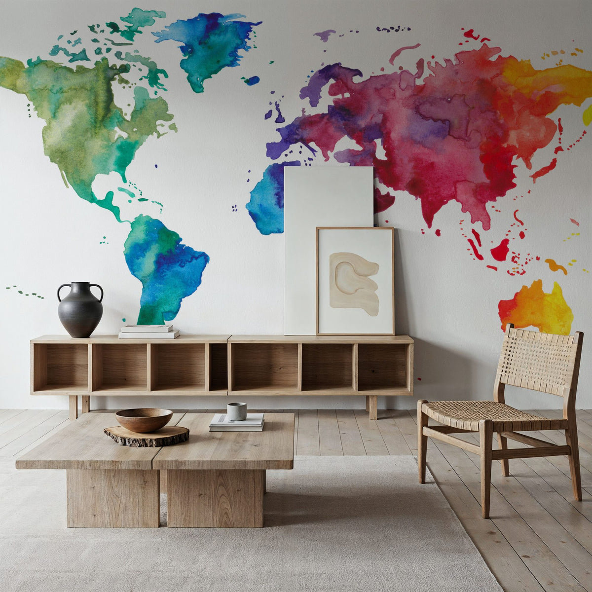 Rainbow Map Mural Wallpaper - room preview 02