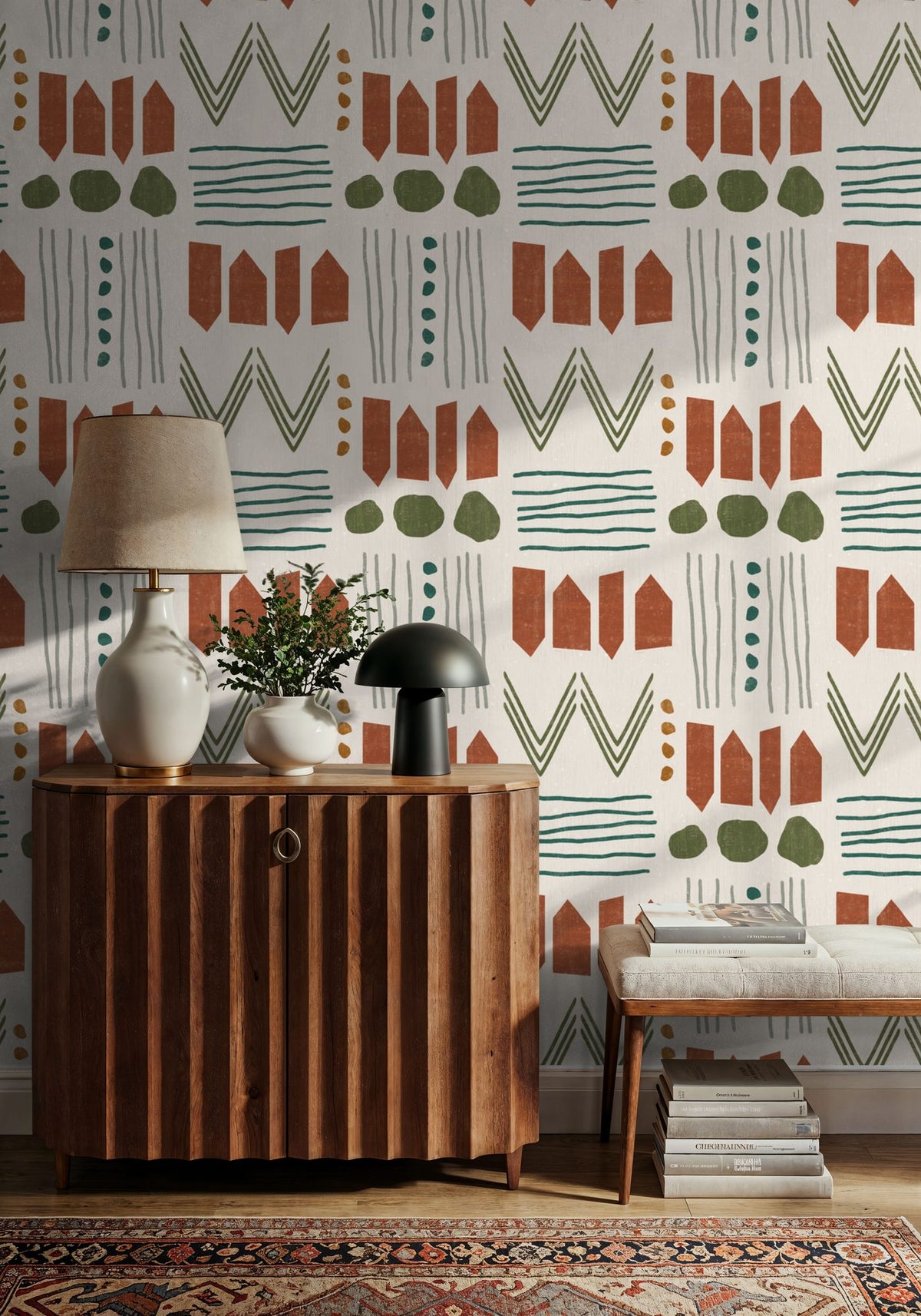 Woodland Scenes White Mural Wallpaper - room preview 02